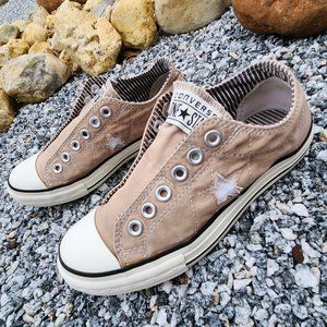 Converse One Star Women Tan Slip On Sneakers Size 7